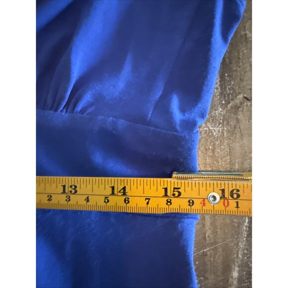 Eileen Fisher Rayon Lycra VNeck Maxi Tank Dress Medium Blue - Picture 8 of 9